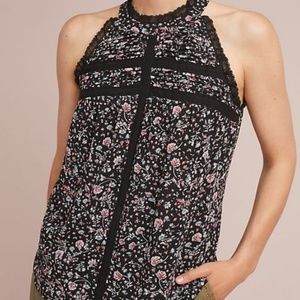 Anthropologie Maeve sleeveless floral blouse